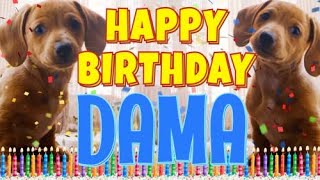 Happy Birthday Dama  Funny Talking Dogs  What Is Free On My Birthday [upl. by Osmund]