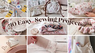 10 Easy Sewing projects Scrap Fabric Ideas Craft Compilation Video [upl. by Rubens596]