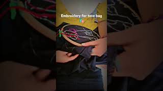 🐕🐶 embroidery for tote bag students embroidery handbag totebag diy shoppingbag handloom [upl. by Nonez]