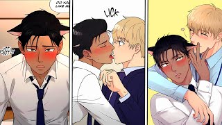 I Fell In Love With My Boss Who Turned Out To Be A Cute Cat  BL Yaoi Manga Manhwa recap [upl. by Holtz]