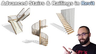 Advanced Stairs amp Railings in Revit Tutorial [upl. by Ehrenberg]