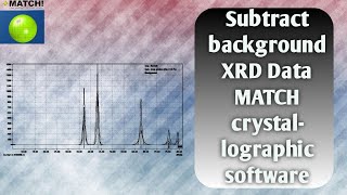 Subtract background in XRD Diffraction pattern [upl. by Rafaelia]