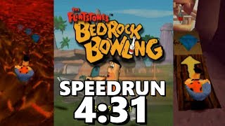 The Flintstones Bedrock Bowling PS1 Any Speed Run in 431 [upl. by Ydwor]