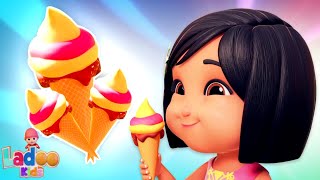 Ice Cream Wala आइस क्रीम वाला Hindi Rhymes by Ladoo Kids and Songs [upl. by Eimmaj765]