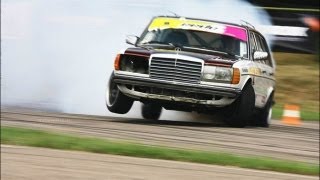 Legendary Diesel Mercedes W123  SCANIA turbine  Eastern European Drift Championship [upl. by Craner]