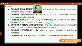 INTRODUCTION TO CRIMINOLOGY PART 2 [upl. by Eceinal]