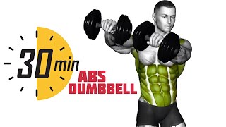 30 min abs workout with dumbbells [upl. by Hum312]