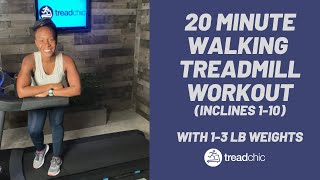 20 Minute Incline Walking Treadmill Workout  Incline 110 treadmillworkout treadmill [upl. by Attenyt497]