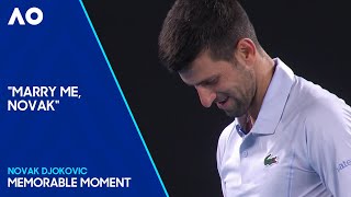 Fan Asks Novak Djokovic to Marry Him  Australian Open 2024 [upl. by Ecurb]