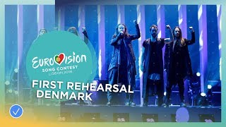 Rasmussen  Higher Ground  First Rehearsal  Denmark  Eurovision 2018 [upl. by Zetram987]