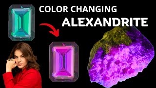 ALEXANDRITE Gemstone that Changes Color 😱 Natural Lab Created Synthetic [upl. by Rehttam]