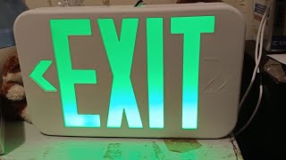 Brand New Green letter Exit Sign [upl. by Anuqahs]