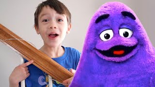 Do Not CATCH Haunted Grimace in Real Life at My PB and J House [upl. by Adiel]