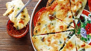 How To Make Korean Seafood Pancake  Hae Mul Pa Jeon  해물파전 [upl. by Einohtna869]