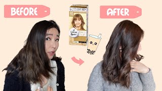 DYING MY HAIR  Liese milk tea brown hair color DIY review and tutorial 2023 emilyywang [upl. by Ylim]