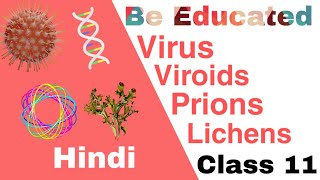 Virus viroids and lichens  prions  class 11 Biological classification  Be Educated [upl. by Bhatt]