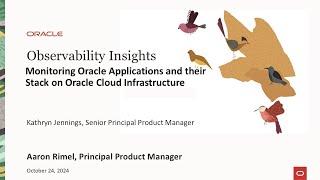 Monitoring Oracle Applications and their Stack on Oracle Cloud Infrastructure [upl. by Lirrad593]