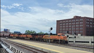 TP44  BNSF Freight Train  Eastbound  115 Cars  Union Station Kansas City MO [upl. by Anilasor329]