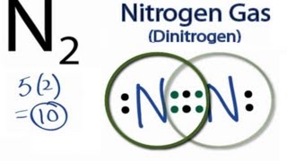 How to Draw the Lewis Dot Structure for N2 Nitrogen Gas Diatomic Nitrogen [upl. by Jessalyn]