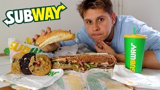 Eine Woche nur SUBWAY ESSEN 😨🥪  Selbstexperiment Bauchschmerzen😱 [upl. by Initirb]