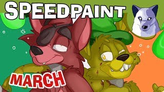 March FNAF Speedpaint  Watch Me Draw Tony Crynight [upl. by Enamart]