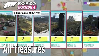 Forza Horizon 4 Fortune Island  How to Solve All Treasures 110 HD 1080P [upl. by Marcellina]