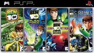 All Ben 10 Games on PSP [upl. by Nedrob]