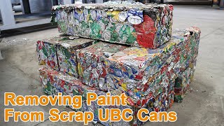 Removing Paint From Scrap UBC Cans  Aluminum Cans Decoating Furnace [upl. by Cozmo]