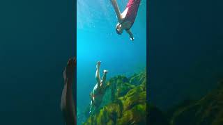 Swimming after Coralia Dives freedivingirl mermaid swimmingstyle underwater swim [upl. by Ashien]