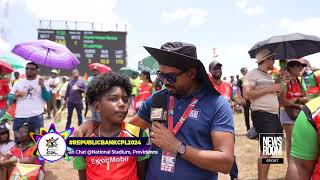 The batting skills of Hetmyer has impressed this young Warriors fan [upl. by Nomyar]