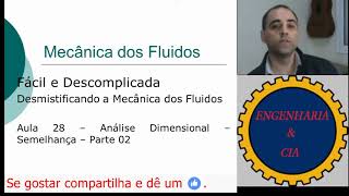 MECFLU 28 Números Adimensionais  Análise Dimensional  Parte 02  Mecânica dos Fluidos [upl. by Nuahsyar592]