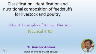 Practical3 Classification and identification of feedstuffs Roughages Lecture SeriesNutrition [upl. by Dulcie559]