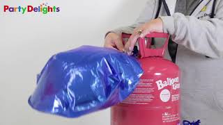 How to Use a Helium Canister with Foil Balloons [upl. by Imis590]