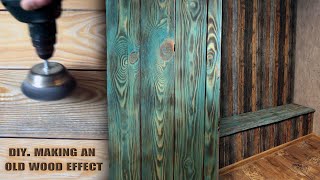 How to make an Old Wood Effect Postarzanie Drewna Efekt starego drewna DIY [upl. by Ydissac]