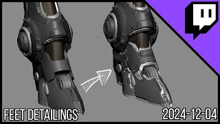 3D Character Sculpting  Marco Plouffes Twitch Stream of 20241204  Detailing the Feet [upl. by Alben]