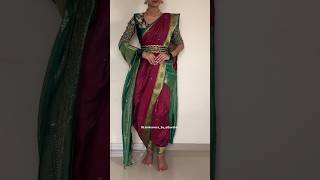 Dhoti Saree Draping with Dupatta saree nauvarisaree dhotistyle ​sareelove⁠GroomingwithUtkarsha [upl. by Milano]