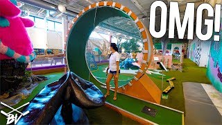 THE CRAZIEST MINI GOLF COURSE IN THE WORLD  DOUBLE HOLE IN ONE AND INSANE HOLES [upl. by Tracie]