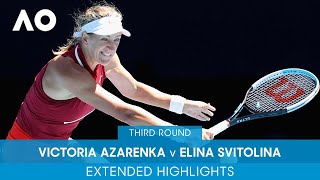 Victoria Azarenka v Elina Svitolina Extended Highlights 3R  Australian Open 2022 [upl. by Yendor]