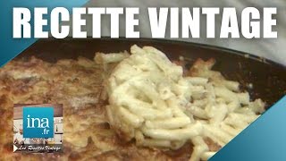 Recette  Poivron à la basquaise et gratin de macaronis de Paul Bocuse  Archive INA [upl. by Urana]