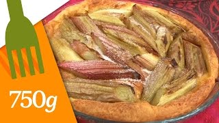 Recette de Tarte à la rhubarbe  750g [upl. by Llerral]