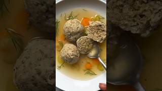 Serve Joan Nathan’s Matzo Ball Soup with chicken or vegetable broth 🥣 [upl. by Nylrebma]