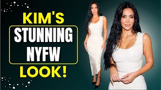 Kim Kardashian Stuns in Ivory Dress at StarStudded Caring for Women Gala  NYFW 2024 Highlights [upl. by Ahsiram]