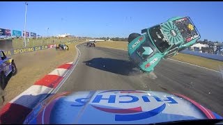 2017 Stadium SUPER Trucks Jake Kostecki Crash Perth Australia [upl. by Martyn947]