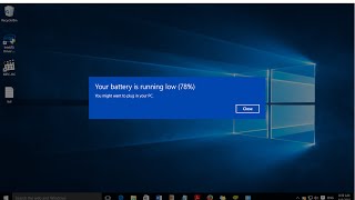 How to enable low battery notification alert in windows 10 and Windows 11 [upl. by Tannen]