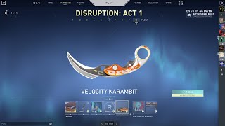 NEW VELOCITY KARAMBIT  VALORANT BATTLE PASS EP 4 ACT 1 [upl. by Jarlath]