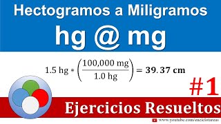 Hectogramos a Miligramos hg a mg [upl. by Menken]