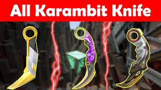 Every Karambit Knife on Valorant  Valorant Knife Skins [upl. by Mairem]