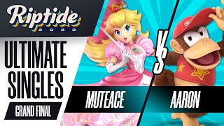 MuteAce Peach vs Aaron Diddy Kong  Ultimate Singles Grand Final  Riptide 2023 [upl. by Clementas]