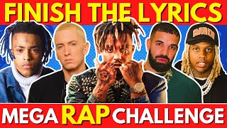 Finish The Lyrics  Most Streamed Rap Songs EVER📣MEGA CHALLENGE🎤 [upl. by Ilrahs]