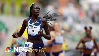 Athing Mu smashes US record in womens 800m win at Prefontaine Classic  NBC Sports [upl. by Tiertza]